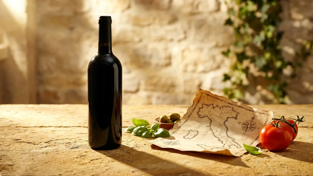 An Italian wine label showing producer name, denomination, and DOCG classification with the official seal